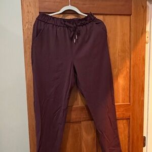 Lululemon Casual Drawstring Joggers in Deep Plum Sz M